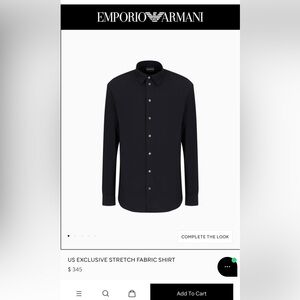 EMPORIO ARMANI US EXCLUSIVE STRETCH FABRIC SHIRT